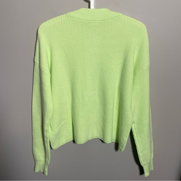 LASCANA Lime Green Pullover Sweater with button front detail - Picture 3 of 10